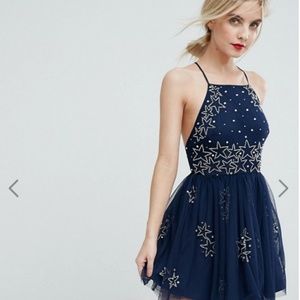 ASOS Cosmo Embellished Mini Prom Dress